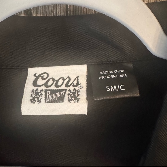 Coors Banquet Beer Rodeo Button Up Shirt NWT Black Western Cowboy Size Small - Picture 4 of 5